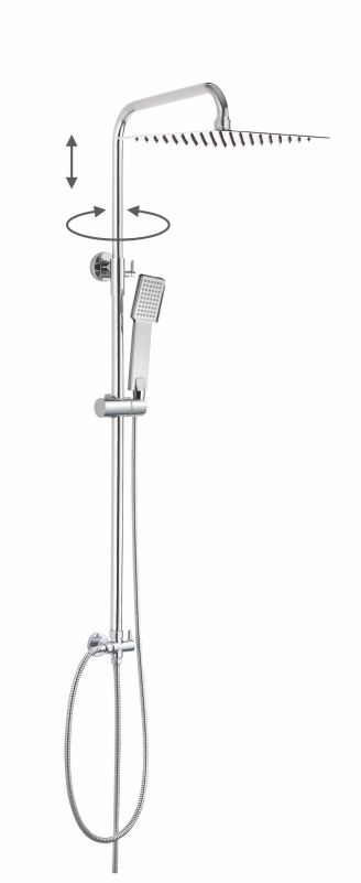 COLONNA DOCCIA IN ACCIAIO SOFF. 25X25 DEV 2 VIE
