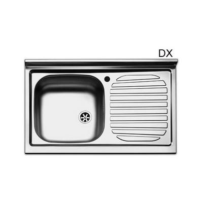 LAVELLO APPOG. INOX 1 VASC CM 80 GOC DX